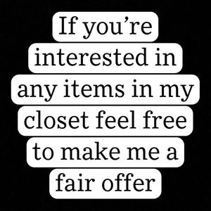 I’m open to make deals